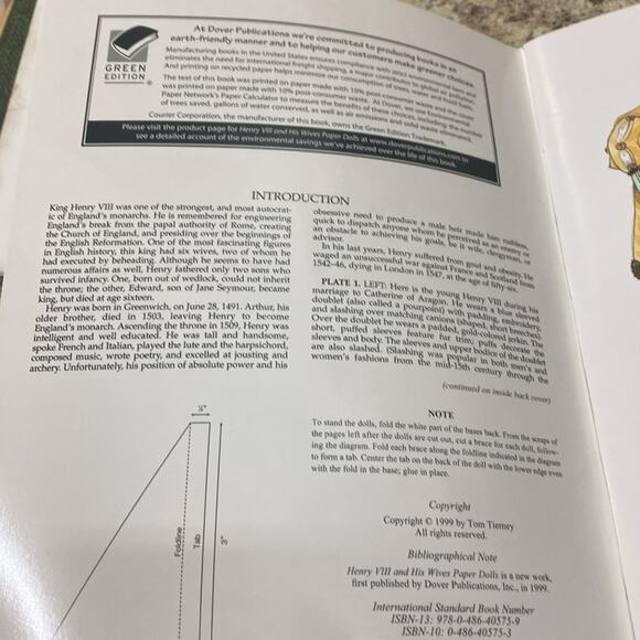 Vintage Henry VIII and his Wives paper dolls by Tom Tierney - Picture 3 of 3